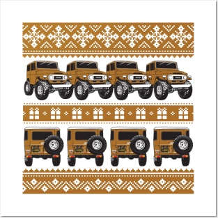 FJ40 Christmas Sweater in Brown Posters and Art